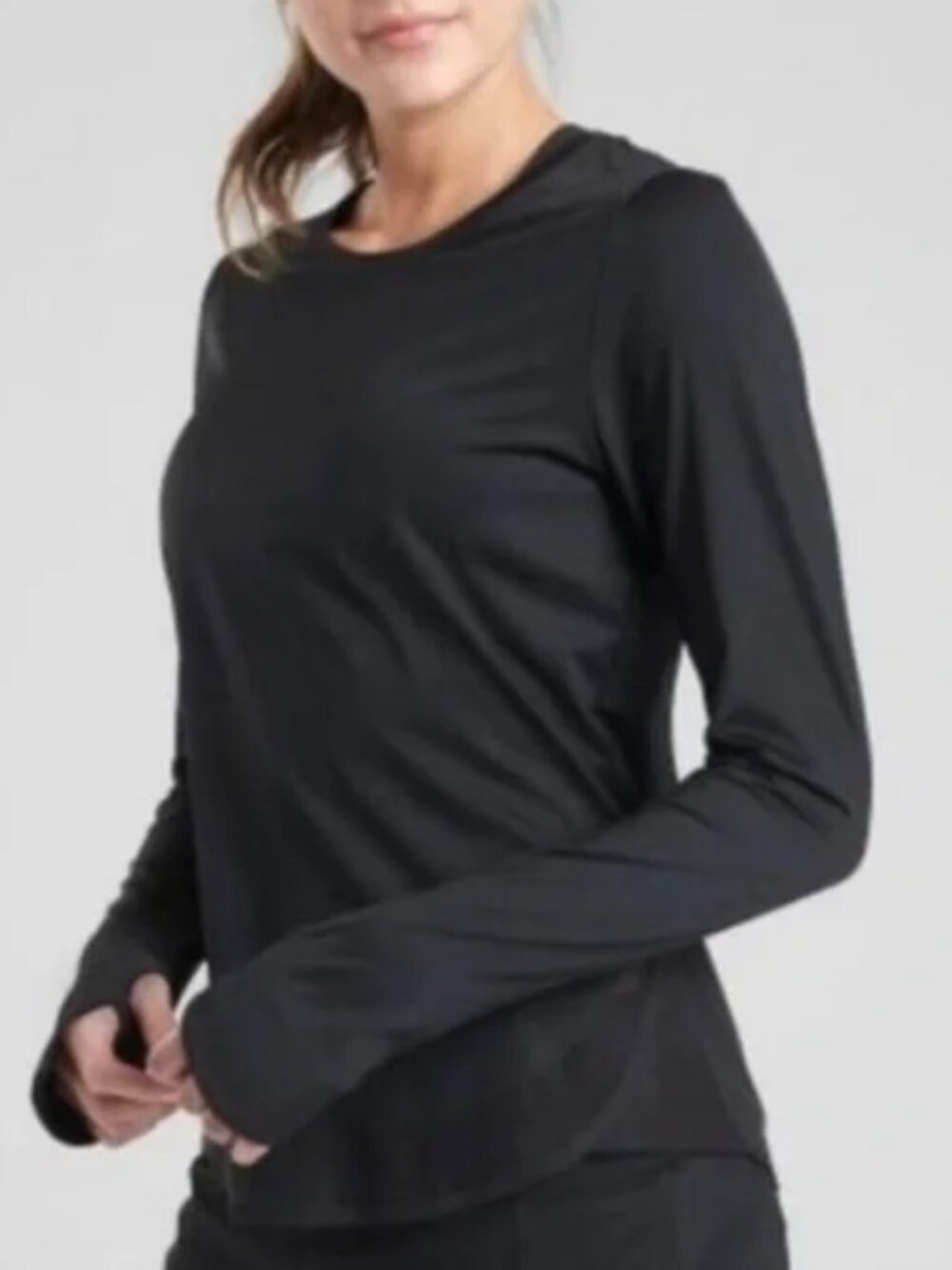 Athleta Long Sleeve Cadence Top in Black
